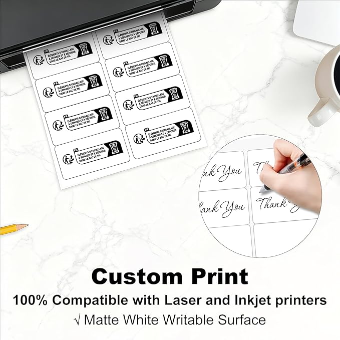 PAPRMA 2" x 4" Shipping Address Labels for Laser Inkjet Printer, Mailing Label White for Package or Envelope, Printable Label Sheet 5163 8163 (100 Sheets 1000 Labels)