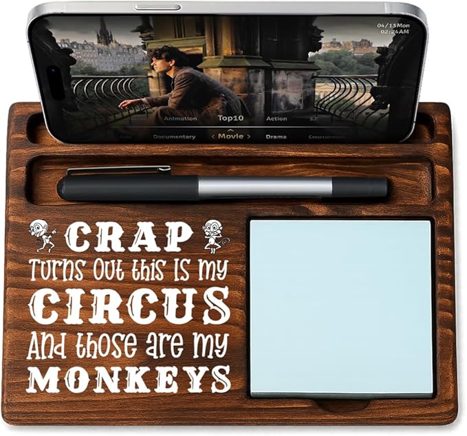 Bosses Day Gifts for Women Men Manager Funny Office Decor for Women Wooden Sticky Note Holder National Boss Day Decorations Gifts for Supervisor Leader Coworker HR Men Manager Office Desk Decor A 03