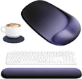 Ospelelf Wrist Rest for Keyboard and Mouse Ergonomic Mouse Pad with Wrist Support Memory Foam Wrist Rest for Computer Keyboard,3-in-1 Gel Mouse and Keyboard Pad for Office Black Gradient