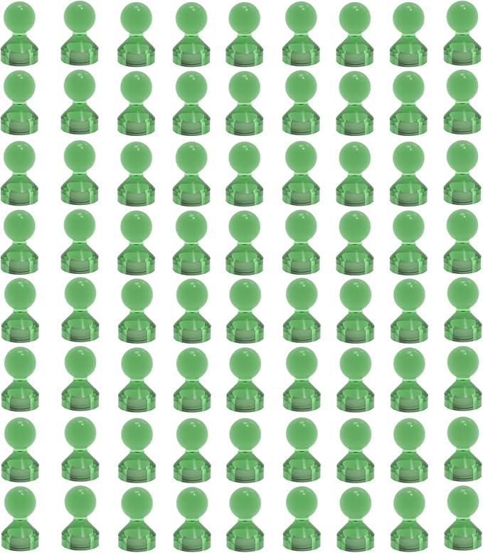 Ant Mag Magnetic Push Pins, 72 Pack Strong Whiteboard Magnets for Fridge, Maps, Office, Kitchen & Classroom Green