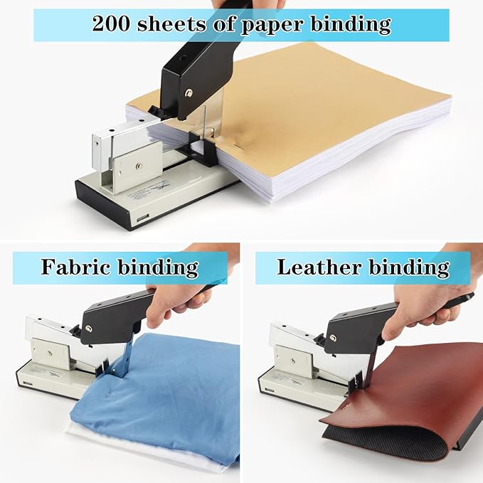 IMLIKE Heavy Duty Stapler with 2000 Staples：200 Sheets High Capacity Manual Desk Stapler,No Jam,Non-Slip,Include High Strength 23/13 & 23/23 Staples