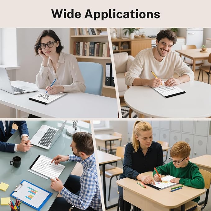8 Pack Note Pads 5 x 8 Inch, White Narrow Ruled Small Legal Pads, Perforated Notepad 5 x 8 Lined Writing Pads, College Lined Legal Notepads for To-do Lists, Daily Note-taking, School and Office