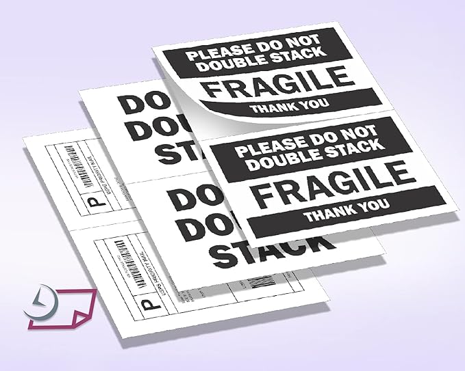 NextDayLabels - 2 Per Page 5-1/2" x 8-1/2" Blank White Laser/Ink Jet Labels, Strong Adhesive, Will Work for USPS Click-N-Ship, FedEx, UPS Shipping Labels (50 Labels)