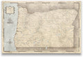 Push Pin Oregon Map Board - With Push Pins to Mark Oregon Travels - Handmade in Ohio, USA - Design: Rustic Vintage