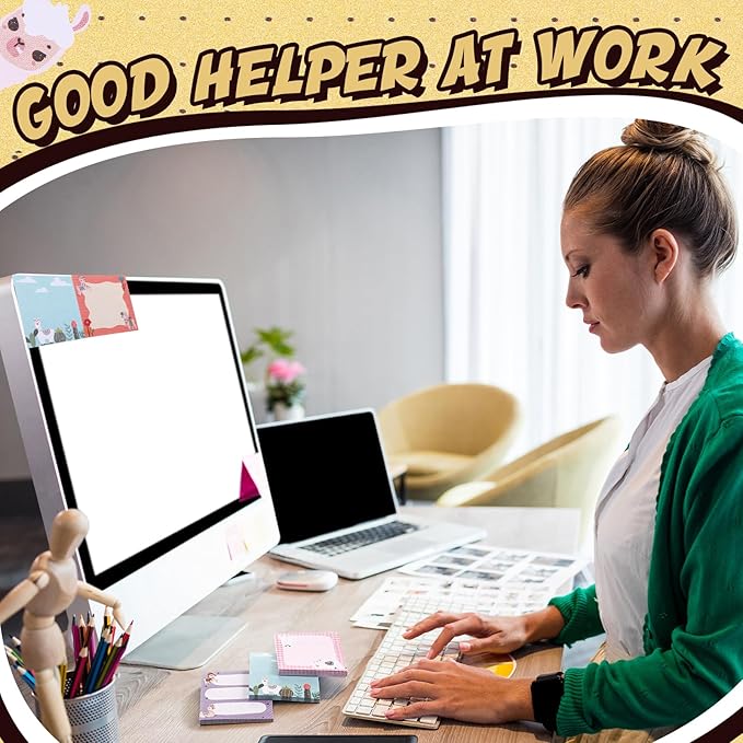 9 Pads Llama Sticky Notes Cartoon Self Stick Notepads 3x3 Inches Notes Adhesive Memo Pad Office Decor Gifts for Students School Teacher Office Meeting