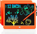 TEKFUN LCD Writing Tablet Doodle Board, 12inch Colorful Drawing Tablet Writing Pad, Kids Travel Essentials, Toddler Toys 5 6 7 8 Year Old Girls Boys (Orange)