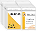 Fushing Pack of 100 Clear Plastic Vertical Badge Holders, Name Tag Holders, Card Holders (L)