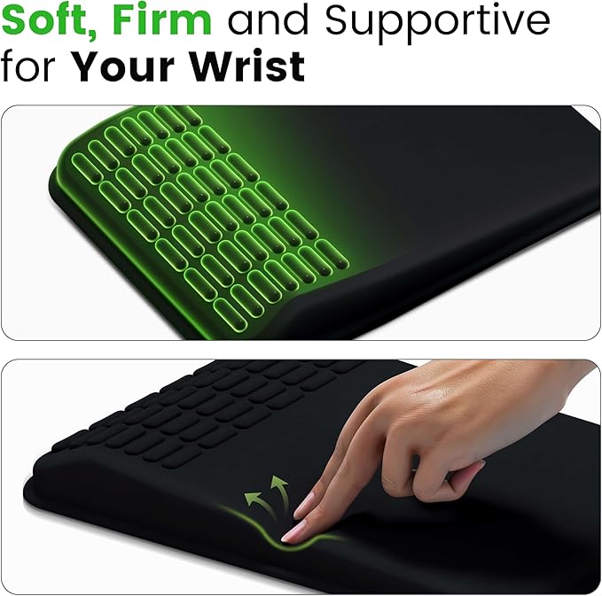 MEKASS Mouse Pad with Wrist Rest, Ergonomic Slope Mousepad for Carpal Tunnel Pain Relief, Memory Foam Desk Computer Wrist Support Mouse Pad with for Office Home (Purple)