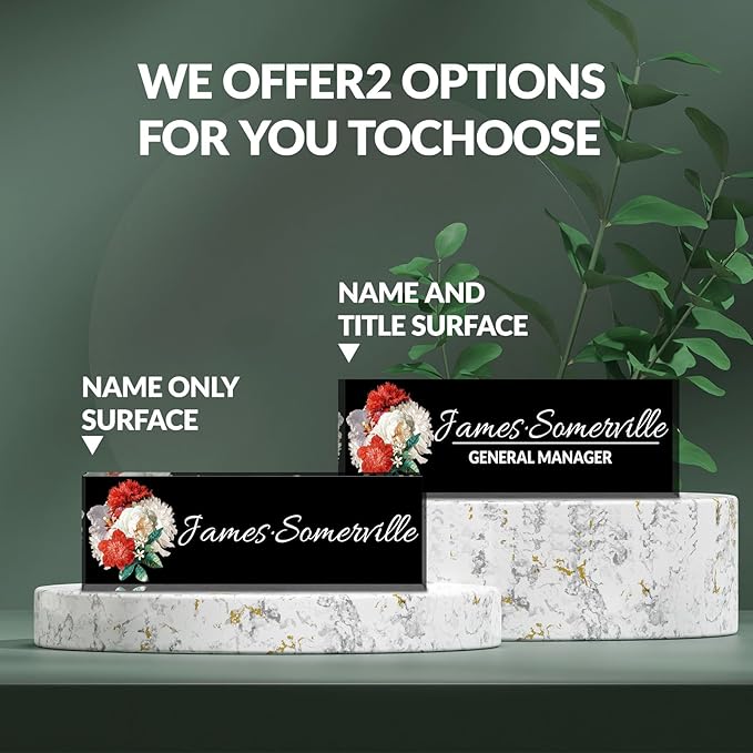 Desk Name Plate Personalized, Custom Name Plate for Desk, Acrylic Desktop Accessories, Office Gift & Decor for Women Men, Teacher Nurse Boss Employee Appreciation Gifts