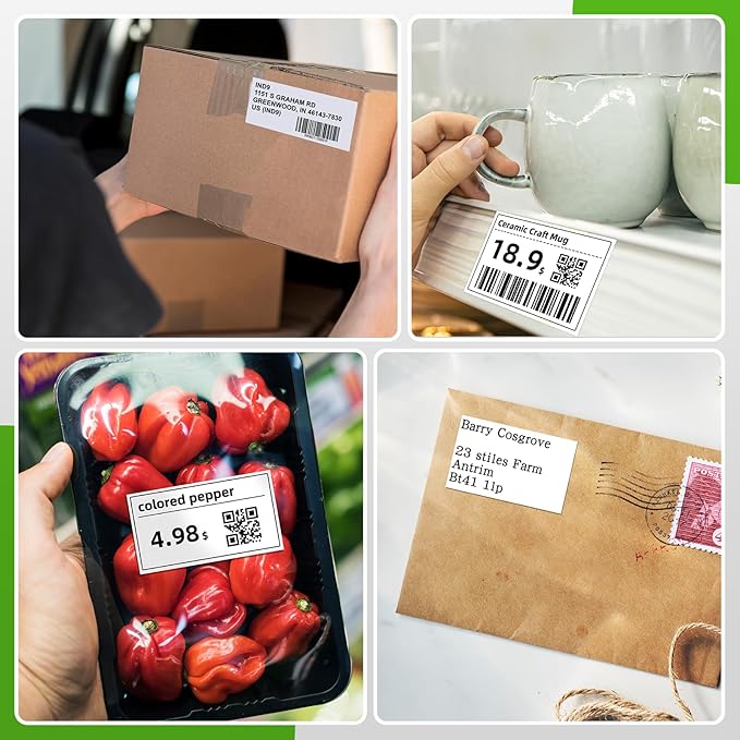 Suminey - Compatible Continuous Labels Replacement for Brother DK-2205 (2.4 in x 100 ft), Use with Brother QL Label Printers [10 Rolls+ 1 Refillable Cartridge]