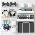 Pegboard Combination Kit, 25.2" x 25.2" Wall Mounted Storage Set with 4 Pegboards & 20 Accessories Hanging, Peg Boards Organizer