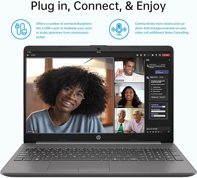 HP 250R G9 Laptop, 15.6" FHD Business Laptops, Intel Core i5-1335U (up to 4.6 GHz),16GB RAM,1TB SSD, Copilot AI PC with Lifetime Office & Mytrix Accessory,Numeric Keypad,RJ-45,WiFi 6,Win 11 Pro