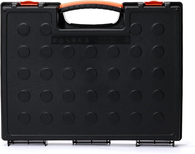 EMENTOL 2PCS Multi-Purpose Portable Organizer Box Set with 44-Removable Compartments, 2 Pieces Professional Boxes with Dimension 16.2"L*13"W*2.3"H