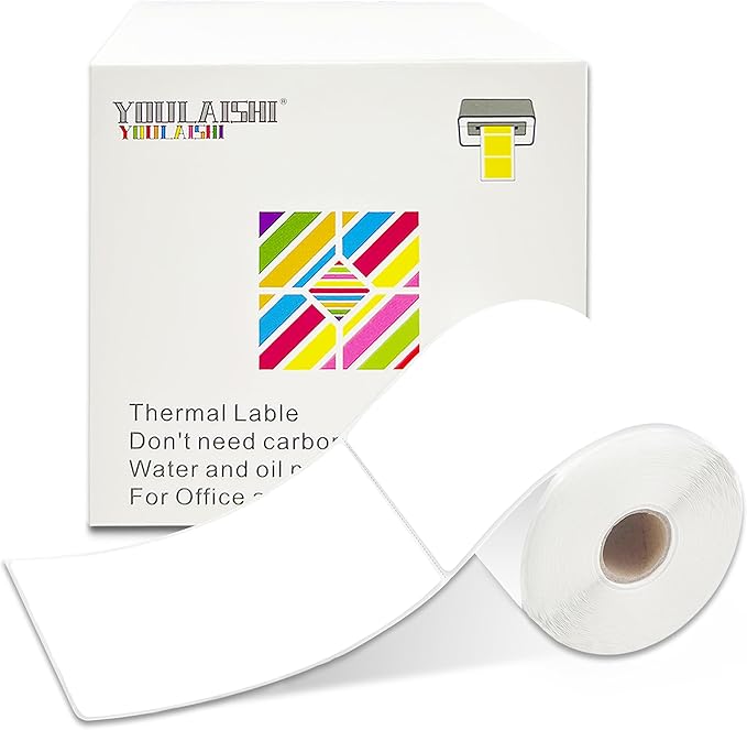 YOULAISHI 3 X 5 Inch Rectangle Sticker White Moving Labels for Boxes, 300PCS Waterproof Removable White Labels Stickers to Write on for Bar-Codes, Address, Small Business Labeling, Inventory