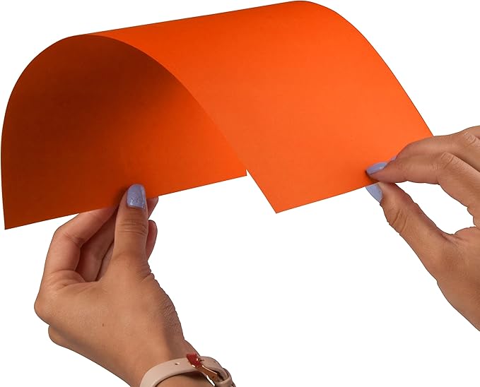 JAM PAPER Colored 24lb Paper - 90 gsm - 8.5 x 11 - Orange Recycled - 100 Sheets/Pack
