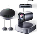iuZee All-in-One PTZ 4K 12X Optical Zoom Video Conference Room Camera System with Bluetooth Speakerphone 2 Expansion Mics HDMI 78° Wide View Angle Lens Works with Zoom Webex for Large Meeting Room