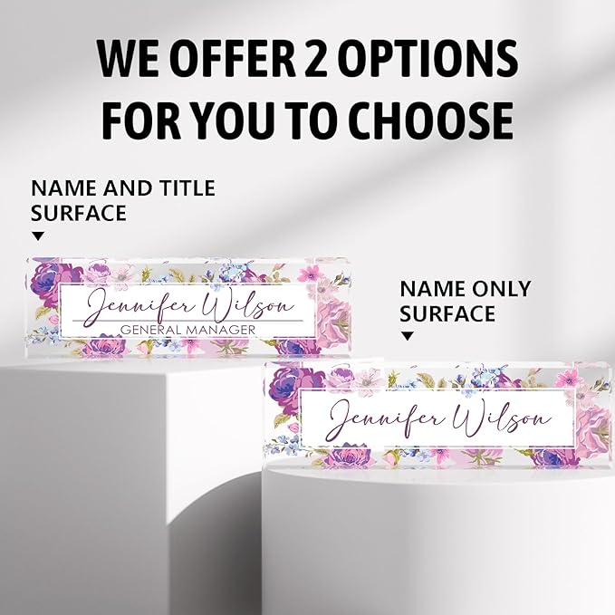 Desk Name Plate Personalized, Name Plate for Desk, Office Desk Decor for Women & Men, Employee Appreciation Gifts The Office Gifts for Boss, Lawyer, Manager, Teacher, Nurse