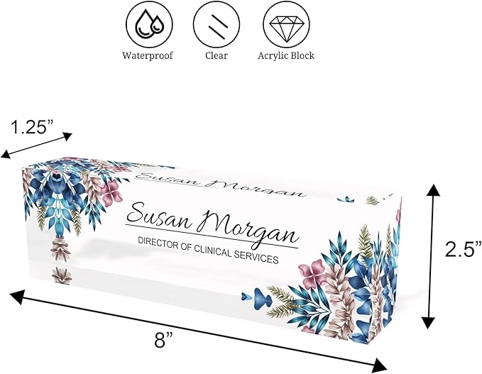 ARTBLOX | Teacher Desk Name Plate, Name Plate for Desk Gift for Teacher, Personalized Teacher Gifts, Teacher Sign, Teacher Gift for Women,Office Décor