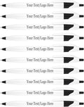 SyPen Personalized Pens With your Custom Logo or Text-1000 Pack Bulk-for Businesses, Parties, and Events, Custom Printed Slim Ballpoint Click Pens, Black Trim Color, Black Ink