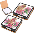 2 pcs Girl Diamond Painting Kit Note Box,Back View Memo Paper Storage Box Diamond Art,Sticky Note Holder Diamond Art,Diamond Painting Memo Pad For Office Desk. (Girl)