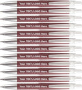 AGOWOO Personalized Pens with Custom Name Text Logo Bulk 100/200/300/500 Pcs Optional for Business Church Customized Ballpoint Pen (Marroon)