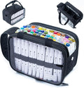 Marker Organizer Case – Holds 72-96Markers | Portable Art Marker Storage Bag with Clear View Panels & Removable Dividers | Marker Holder for Alcohol Markers, Pens, Craft Supplies(Case Only)