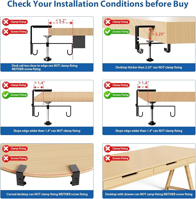 Zilink No Drill Under Desk Cable Management Tray 40" Cord Organizer for Table Clamp/Screw Mount Cable Management Under Desk Waterproof Fabric Cable Management Tray for Office, Home