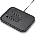 Courant MAG:3 Classics Charger and Tray - Italian Leather, Multi-Device Charger Compatible with MagSafe iPhones 16, 15, 14, 13, 12 or Wireless AirPod Cases (Black)