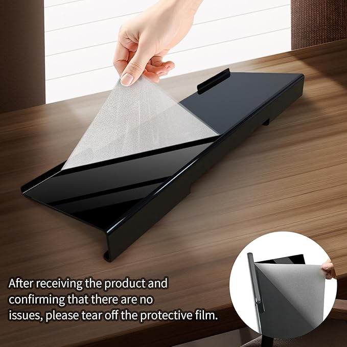 Computer Keyboard Wrist Rest Bracket, Memory Foam Keyboard Wrist Rest Set, Non-Slip Silicone Base, pergonomic and Convenient Typing, ain Relief,Suitable for Office, Work, Gaming (Black)