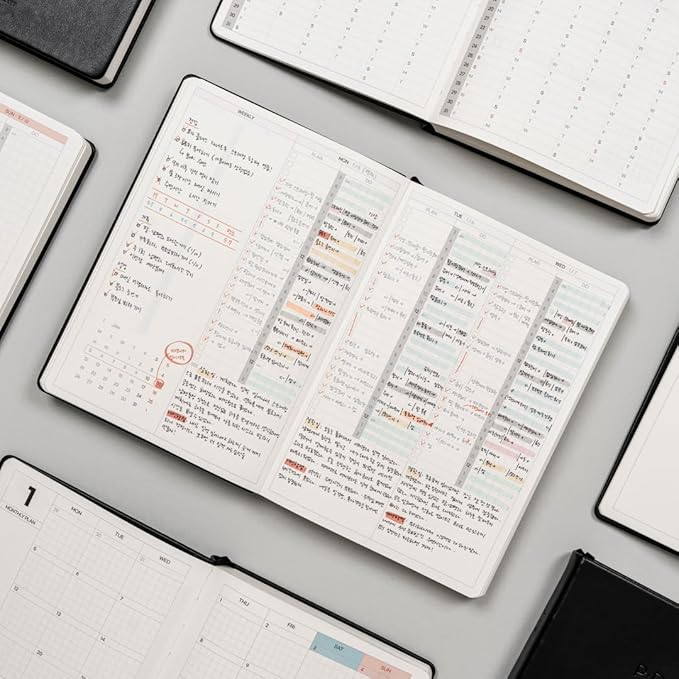 [ORODA] 2026 PDS (PLAN DO SEE) Diary, Weekly and Monthly Planner for Organization and Planning, 10 Minutes Time Block, Italian PU Hard Cover, 5.8” x 8.2”