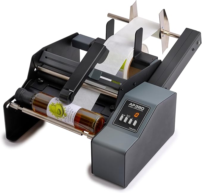 Primera AP380 Label Applicator Bottle Labeling Machine for Cylindrical Containers (74291) - Adjustable, semi-Automatic, Labels up to 1500 containers per Hour