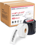 enKo Compatible for Dymo 30252 Labels (1-1/8" x 3-1/2") - Label for Dymo Labelwriter 450 Turbo Printer and 4XL - Direct Thermal Address, Shipping and Barcode Label (48 Rolls | 16,800 Labels)