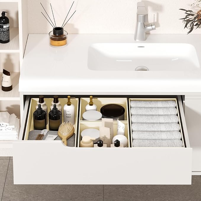 DIMJ Drawer Organizer Clothes Storage- 18 Pack Baby Dresser Organizer for Nursery, Foldable Closet Drawer Organizer Bins for Bedroom Organization, Fabric Storage Dividers for Socks, Underwears, Bras