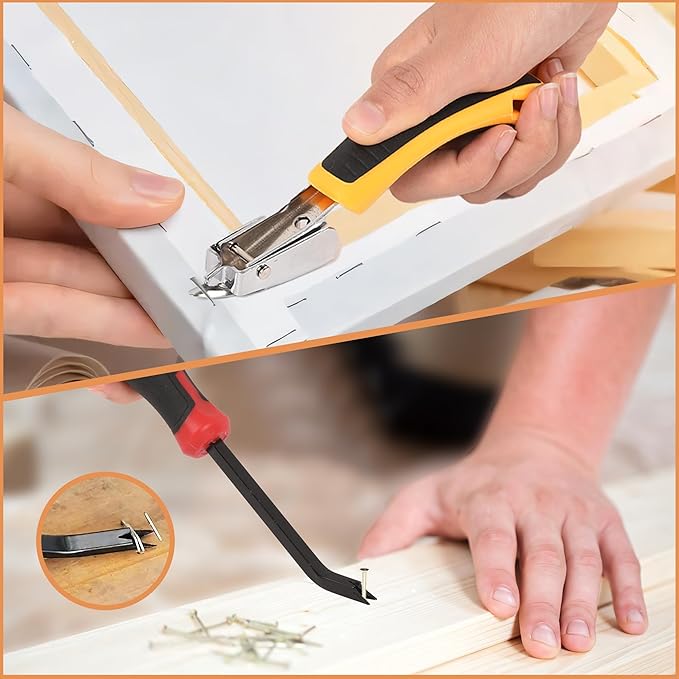 Upholstery Staple Remover Heavy Duty Staple Remover Tool for Floor,Carpet,Wood,Construction,Furniture,Also Used in A Variety of Nailed Picture Frames and Wooden Boxes (M-2P)