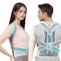 Adjustable Posture Corrector for Women & Men, Full Back Brace Support for Upper Back, Shoulder & Neck, Plus Size Back Brace for Posture & Lower Back Pain Relief(Gray, Large)
