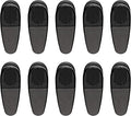 10 Magnetic Memo Holders Set - Large Clip, Plastic - Black