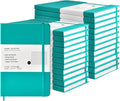 Coopay 24 Pack A5 Journal Notebooks Bulk, 160 Pages, 100GSM Thick Paper, 8.3 x 5.5 inch Hardcover Lined Leather Journals for Writing Office School Business,Bulk Notebook for Work Men Women (Green)