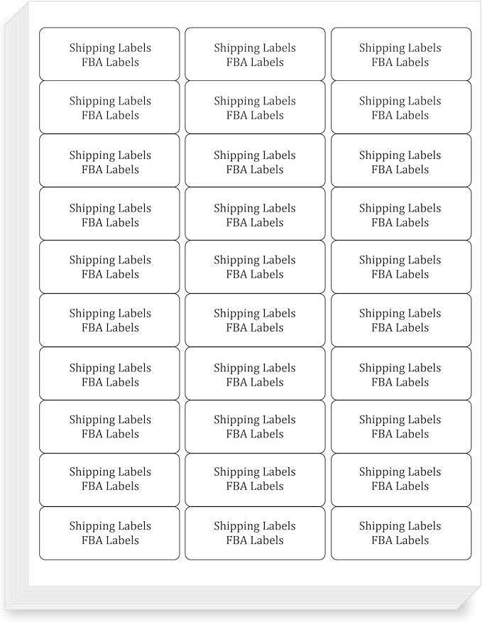FungLam 1" x 2-5/8" Shipping Address Labels 900 Label Stickers Paper for Laser/Inkjet Printer 30 per Page Printable Mailing Labels (30 Sheets, 900 Labels)