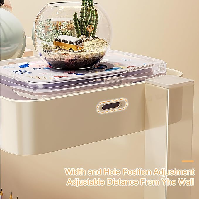 JHDXL Clamp On Desk Organizer Shelf, Rotatable Height Adjustable Over or Under Desk Storage Shelves, Vertical Storage for Small Desks, Home Office, Dorm, Makeup Vanity(Black,56cm/22in)