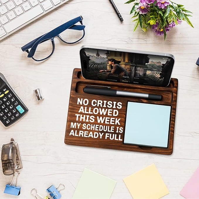 Boss Bosses Day Gifts for Women Men Manager Funny Office Decor for Women Wooden Sticky Note Holder National Boss Day Decorations Gifts for Supervisor Leader Manager HR Men Coworker Office Desk Decor