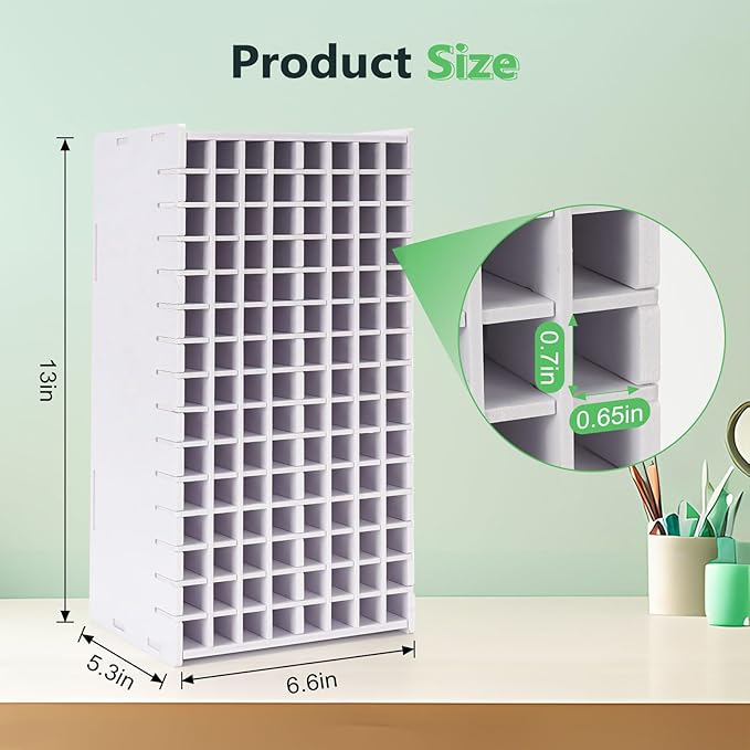 SANFURNEY Art Marker Storage Rack for 120 Markers, Watercolour Brushes Pens Color Pencils Organizer Holder for Desk Christmas