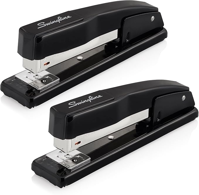 Swingline Commercial Stapler, 20 Sheet Capacity, Jam Free, Metal, 2 Pack, Black (44401AZ)