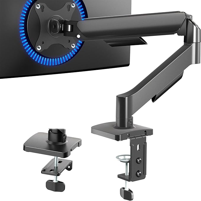 VIVO Single 17 to 32 inch Monitor Height Adjustable Counterbalance Mechanical Arm Desk Stand, Classic, Universal VESA Mount, STAND-V001O