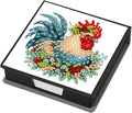 Chicken Diamond Painting Note Box,Memo Paper Storage Box Diamonds Art,Sticky Note Pad Holder Diamond Art,Diamonds Painting Memo Pad For Office Desk