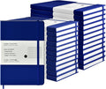 Coopay 24 Pack A5 Journal Notebooks Bulk, 160 Pages, 100GSM Thick Paper, 8.3 x 5.5 inch Hardcover Lined Leather Journals for Writing Office School Business,Bulk Notebook for Work Men Women (Blue)