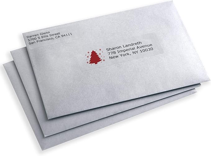 Avery Glossy Clear Address Labels, Sure Feed Technology, Laser/Inkjet, 1" x 2-5/8", 300 Labels, 5 Packs (6521)