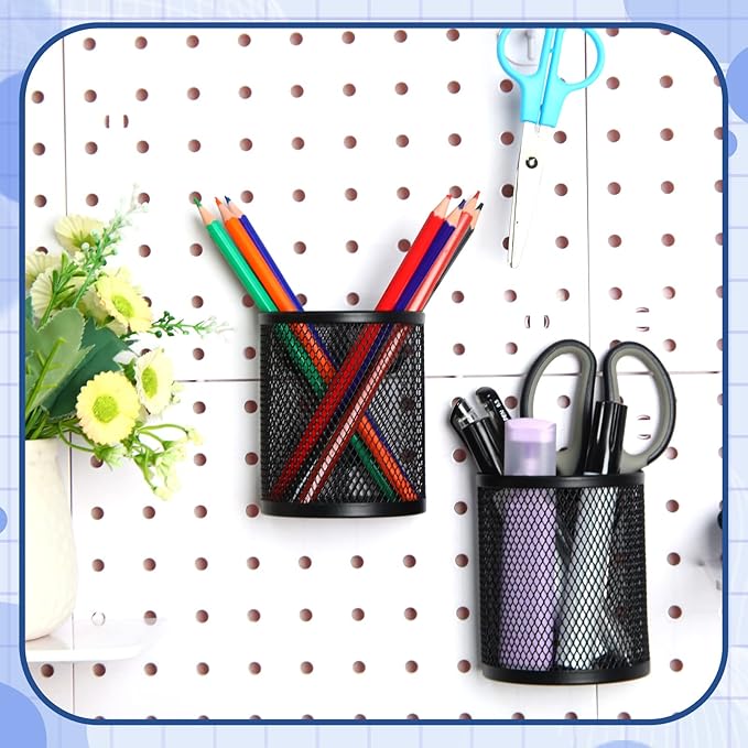Glenmal 12 Pcs Black Magnetic Pen Pencil Holder with 3 Magnets Magnetic Marker Holder Storage Locker Accessories Desk Supplies for Pens, Pencils, Brushes for Home School Office, Black