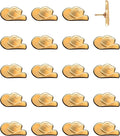 Cowboy Hat Push Pins - Gold Cowboy Hat Map Pins for Cork Boards, Maps, or Lapel Use - Designed in USA - Set of 20
