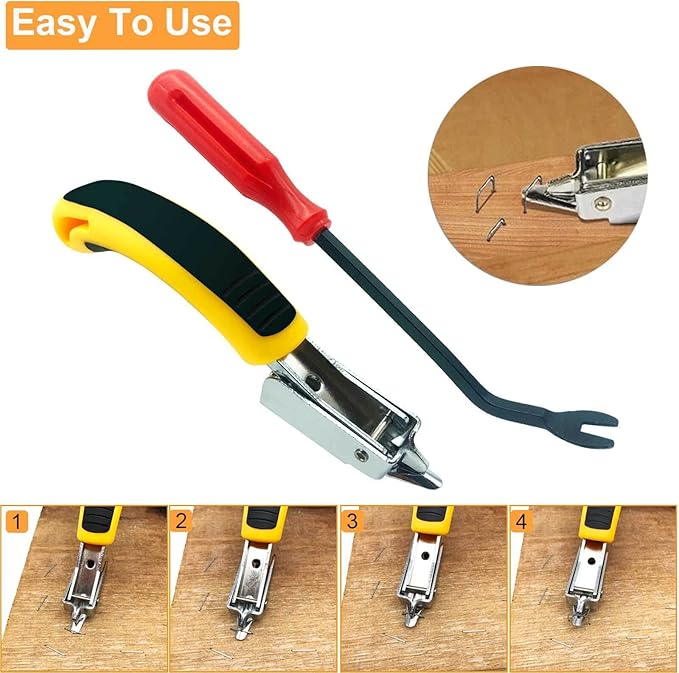 VERCCA Upholstery Staple Remover, Staple Puller, Upholstery Tools Tack Lifter, Nail Puller Carpet Staple Remover Tool for Furniture Floor Carton Photo Frame Office 2pcs