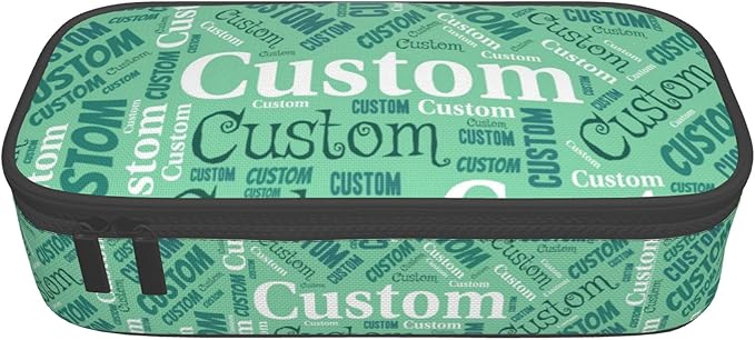 Custom Pencil Case with Name, Personalized Pen Bag Add Your Image Text, Large Storage Students Stationery Pen Box with Zipper Durable Pencil Box for Girls Boys Office School